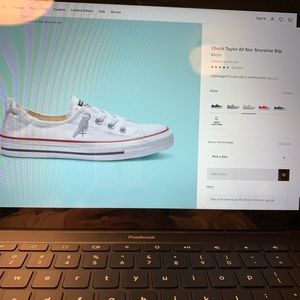 White slip on converse!